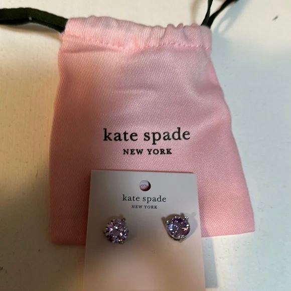 Kate Spade Amethyst stud earrings NWT - Picture 1 of 2